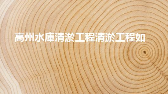 高州水庫清淤工程清淤工程如何破解水體污染難題？探索新技術與處理方案！
